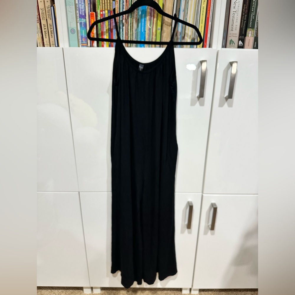 Alexander and David Knit Jumpsuit On-seam pockets Casual Black Beach Easy